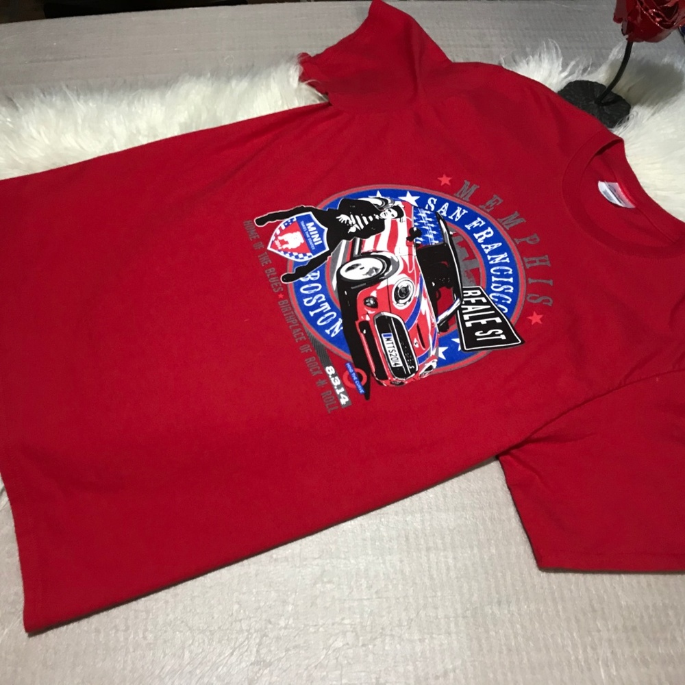 San Francisco Boston MINI Club 2014 T-shirt unisex m 100% cotton